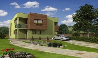 Moderna casa para una parcela estrecha. 